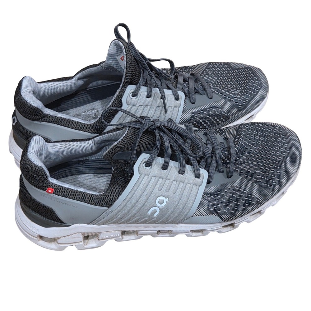 On Cloud Running Cloudswift Mens 11.5 Grey White Comfort Running Shoes Sneaker